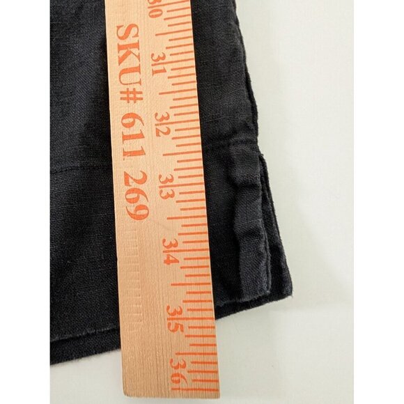 J Jill Linen Pants Womens Size Large Black Pull On Elastic Waist Lagenlook - Picture 12 of 12